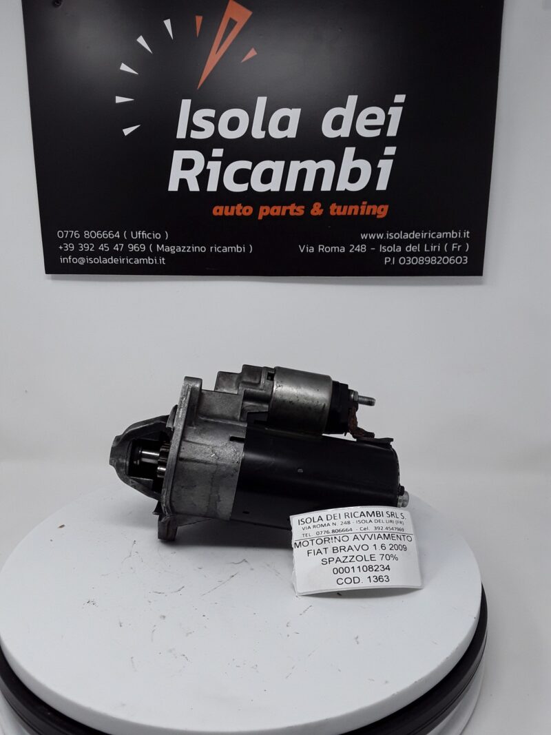 Motorino Avviamento Usato - Fiat bravo Cilindrata 1.6 2009 Spazzole 70% Bosch