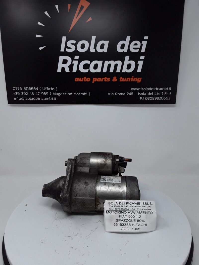 Motorino Avviamento Usato - Fiat 500 Cilindrata  1.2 Spazzole 80% Hitachi